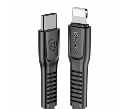 Incarcator Auto cu cablu Lightning Baseus TZXLD-01, Quick Charge, 1 X USB - 1 X USB Tip-C, Negru, Blister 