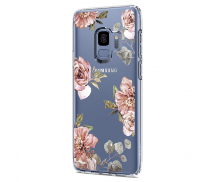 Husa TPU Spigen pentru Samsung Galaxy S9 G960, Liquid Blossom Flower, Transparenta, Blister 592CS22829 