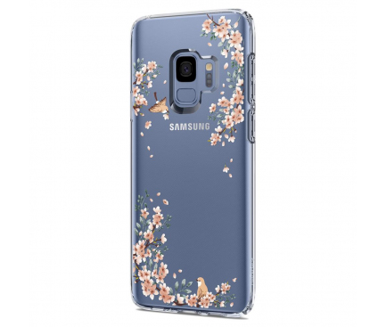 Husa TPU Spigen pentru Samsung Galaxy S9 G960, Liquid Blossom Nature, Transparenta, Blister 592CS22828 