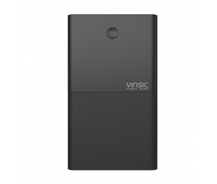 Baterie externa Powerbank Vinsic Smart VSPB402 QC 3.0 cu afisaj, 28000mA Neagra Blister