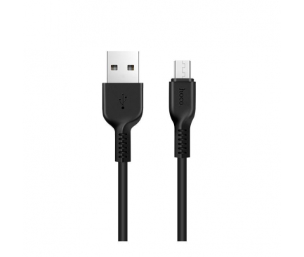 Cablu Date si Incarcare USB la MicroUSB HOCO Flash X20, 2 m, Negru