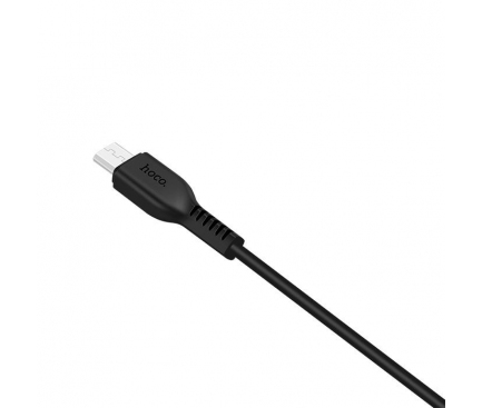 Cablu Date si Incarcare USB la MicroUSB HOCO Flash X20, 1 m, Negru