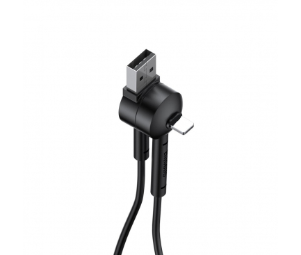 Cablu Date si Incarcare USB la Lightning Baseus Maruko 2.1A, 1 m, Negru, Blister 
