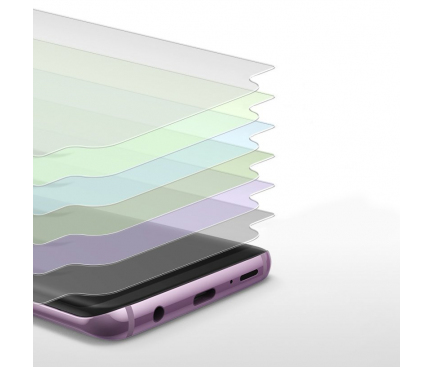 Folie Protectie Ecran Ringke pentru Samsung Galaxy S9+ G965, Plastic, Full Face, Set 3 buc, Blister 