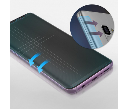 Folie Protectie Ecran Ringke pentru Samsung Galaxy S9 G960, Plastic, Full Face, Set 3 buc, Blister 