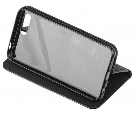 Husa Piele OEM Case Smart Magnet pentru Huawei Honor View 10, Neagra, Bulk 