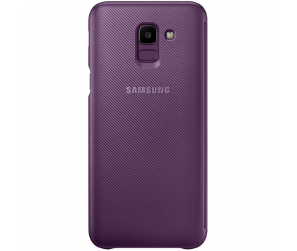 Husa Samsung Galaxy J6 J600, Flip Wallet, Lila, Blister EF-WJ600CEEGWW 