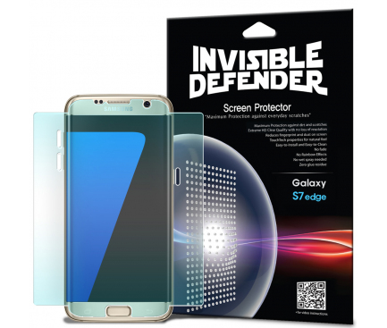 Folie Protectie Ecran Ringke pentru Samsung Galaxy S7 edge G935, Plastic, Full Face, Set 2 buc, Blister 