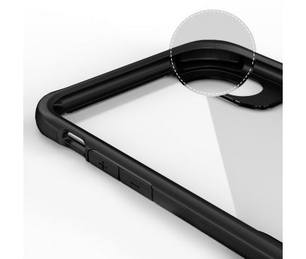 Husa Plastic - TPU iPaky Antisoc pentru Samsung Galaxy S9 G960, Neagra - Transparenta, Blister 