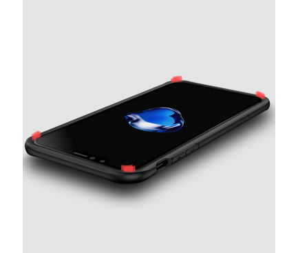 Husa Plastic - TPU iPaky Antisoc pentru Samsung Galaxy S9 G960, Neagra - Transparenta, Blister 