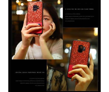 Husa Joyroom Glittery pentru Samsung Galaxy S9 G960, Rosie, Blister 