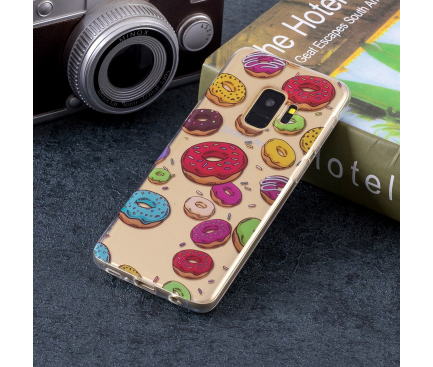Husa TPU OEM Donut pentru Samsung Galaxy S9 G960, Multicolor, Bulk 