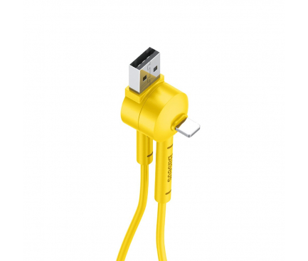 Cablu Date si Incarcare USB la Lightning Baseus Maruko, 1 m, Galben, Blister 
