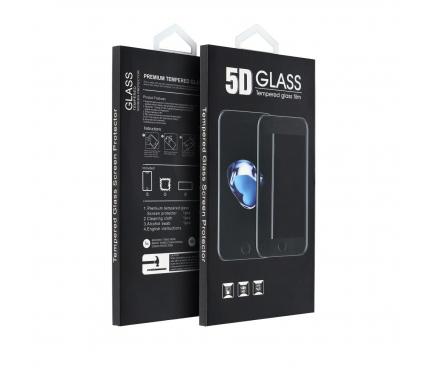 Folie de protectie Ecran OEM pentru Huawei P20 Lite, Sticla Securizata, Full Glue, 5D, Neagra