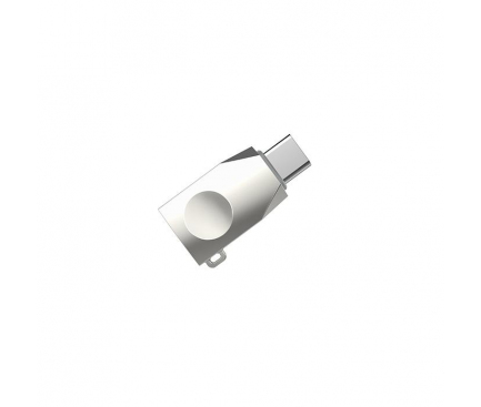 Adaptor OTG USB 3.0 la USB Type-C HOCO UA9, Argintiu, Blister 