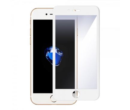 Folie Protectie Ecran Vonuo pentru Apple iPhone 8 Plus, Sticla securizata, Full Face, 5D, Alba, Blister VO-090501006 