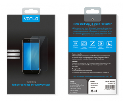 Folie Protectie Ecran Vonuo pentru Apple iPhone 7 / Apple iPhone 8, Sticla securizata, Blister VO-090501018 