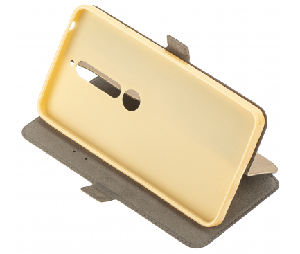 Husa Piele OEM Smart Pocket pentru Apple iPhone 5 / Apple iPhone 5s, Aurie, Bulk 