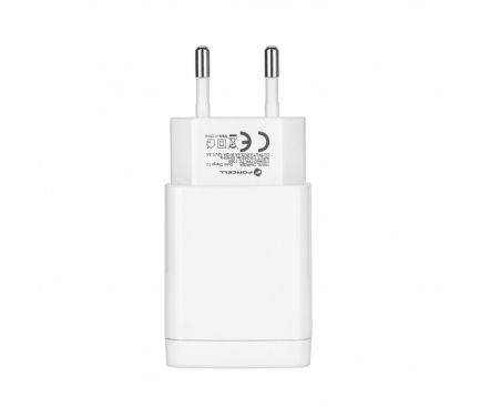 Incarcator Retea cu cablu USB Tip-C Forcell, Quick Charge, 1 X USB, Alb, Blister 