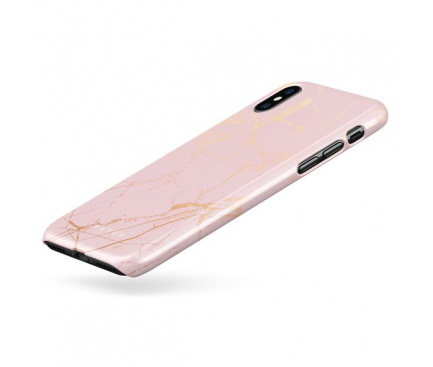 Husa Plastic Burga Peachy Gold Marble Apple iPhone X, Blister iPX_SP_MB_05 