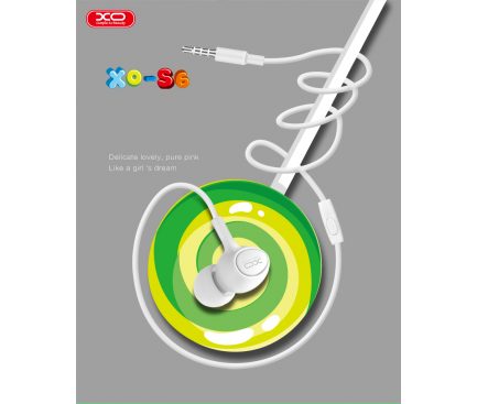 Handsfree Casti In-Ear XO Design Candy XO-S-6, Cu microfon, 3.5 mm, Alb, Blister 