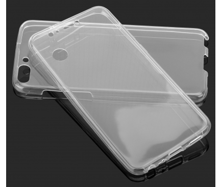 Husa Plastic - TPU OEM Full Cover pentru Apple iPhone 7 / Apple iPhone 8, Transparenta, Bulk 