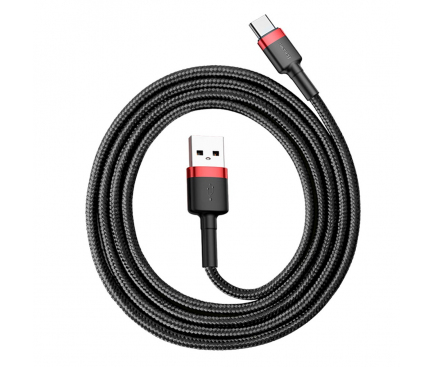 Cablu Date si Incarcare USB la USB Type-C Baseus Kevlar, 3A, 1 m, Negru, Blister 