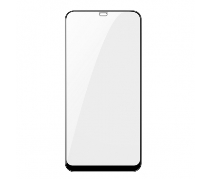 Folie Protectie Ecran Baseus pentru Xiaomi Mi 8, Sticla securizata, Full Face, 0,3 mm, Neagra, Blister 