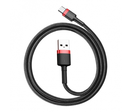 Cablu Date si Incarcare USB la USB Type-C Baseus Kevlar, 0.5 m, Negru, Blister 