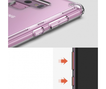 Husa TPU Ringke Fusion pentru Samsung Galaxy Note9 N960, Transparenta, Blister 