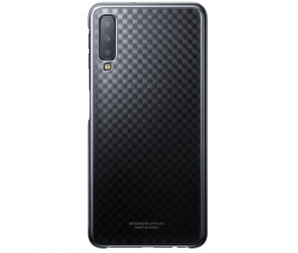 Husa Plastic Samsung Galaxy A7 (2018), Gradation Cover, Neagra, Blister EF-AA750CBEGWW 