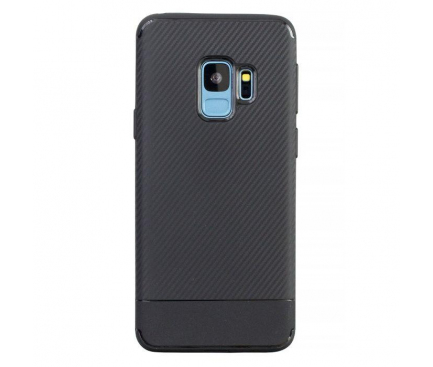 Husa TPU Carbon Fiber pentru Samsung Galaxy S9 G960, Neagra, Bulk