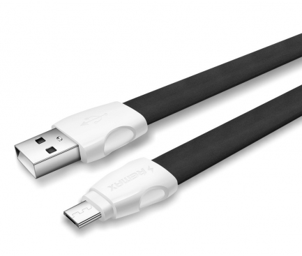 Cablu Date si Incarcare USB la MicroUSB Remax Full Speed 2, 1 m, Negru, Blister 