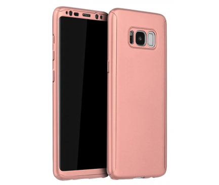 Husa Plastic OEM Full Cover pentru Samsung Galaxy S8+ G955, Roz Aurie, Bulk 