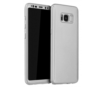 Husa Plastic OEM Full Cover pentru Samsung Galaxy S8+ G955, Argintie, Bulk 