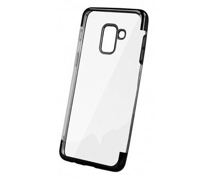 Husa TPU OEM Electro pentru Samsung Galaxy S9 G960, Neagra - Transparenta, Bulk 