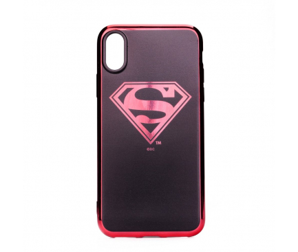Husa TPU DC Comics Superman 004 Pentru Apple iPhone X / Apple iPhone XS, Multicolor, Blister 