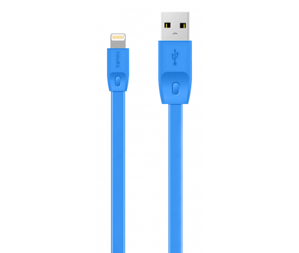 Cablu Date si Incarcare USB la Lightning Remax Full Speed, 1 m, Albastru, Blister 