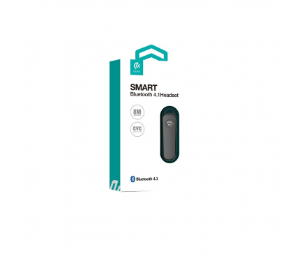 Handsfree Casca Bluetooth DEVIA Smart 4.1, SinglePoint, Alb, Blister 