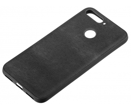 Husa TPU OEM Ultra Slim Leather pentru Samsung Galaxy S9+ G965, Neagra, Bulk 