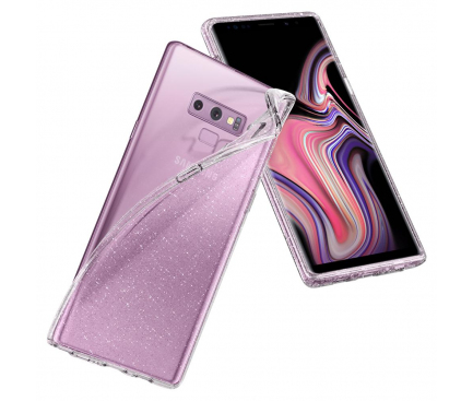 Husa TPU Spigen Liquid Crystal Glitter pentru Samsung Galaxy Note9 N960, Transparenta, Blister 599CS24570 