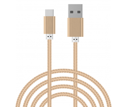 Cablu Date si Incarcare USB la USB Type-C OEM, 1.5 m, Auriu, Bulk 