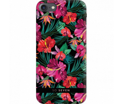 Husa Plastic SoSeven Hawai Tropical pentru Apple iPhone 7 / Apple iPhone 8, Multicolor, Blister 