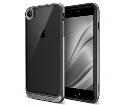 Husa Plastic - TPU ESR Bumper Hoop Lite pentru Apple iPhone 7 / Apple iPhone 8, Neagra - Transparenta, Blister 