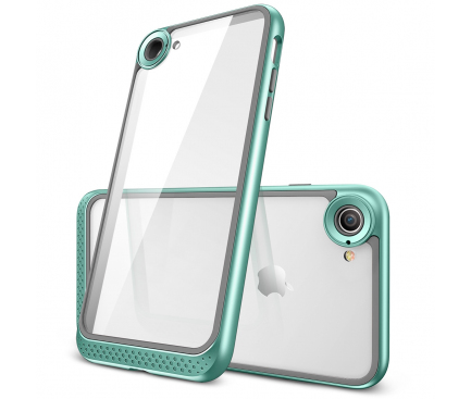 Husa Plastic - TPU ESR Bumper Hoop Lite pentru Apple iPhone 7 / Apple iPhone 8, Transparenta - Verde, Blister 