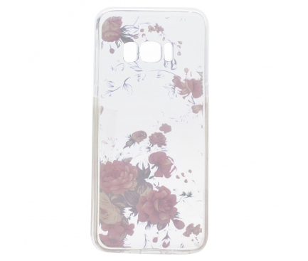 Husa TPU OEM Pink Flower Samsung Galaxy S8 G950, Multicolor, Bulk 