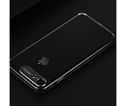 Husa Plastic Totu Design Clear Crystal pentru Apple iPhone 7 / Apple iPhone 8, Neagra - Transparenta, Blister 