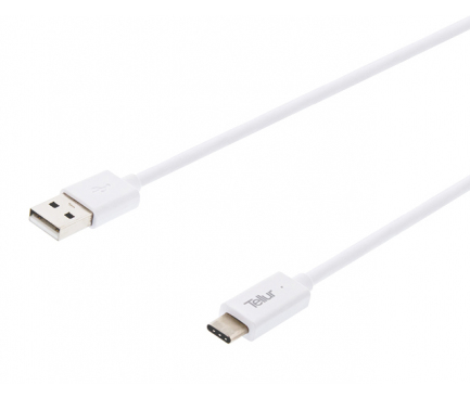 Cablu Date si Incarcare USB la USB Type-C Tellur, 1 m, Alb, Blister  TLL155051