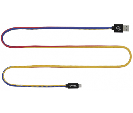 Cablu Date si Incarcare USB la MicroUSB Tellur FRF, 1 m, Multicolor, Blister FRF000002 