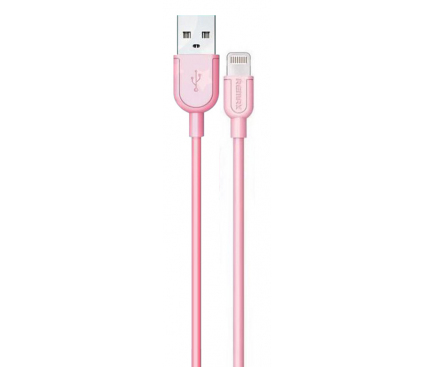 Cablu Date si Incarcare USB la Lightning Remax RC-031I, 1 m, Roz, Blister 